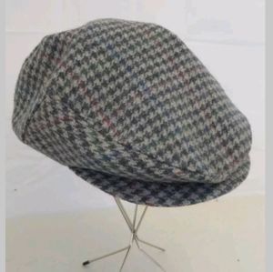VTGE Adam Gray Houndstooth Newsboy Hat 7-7 1/8